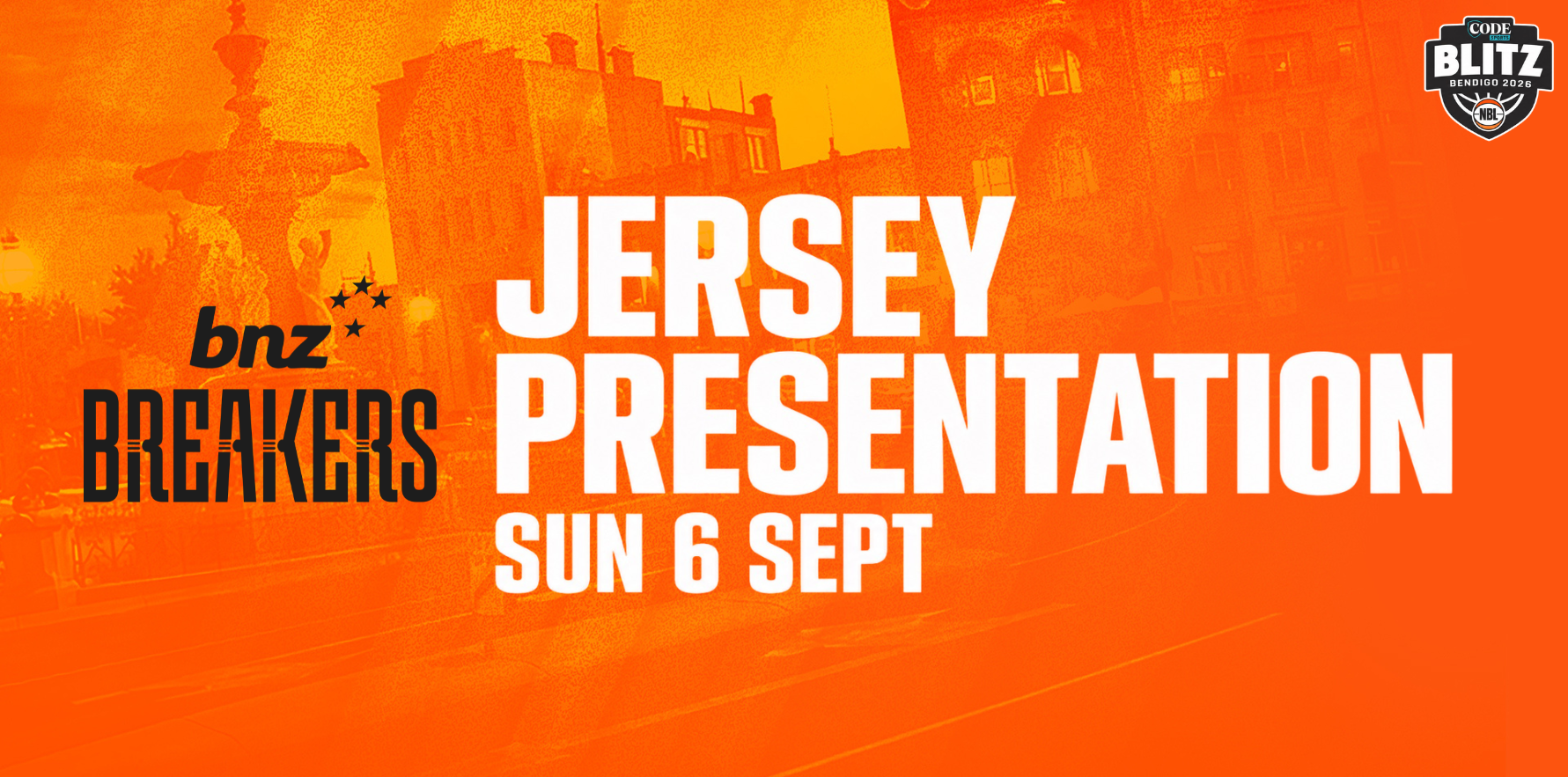 Sun 6th Sept - Jersey Presentation: New Zealand Breakers