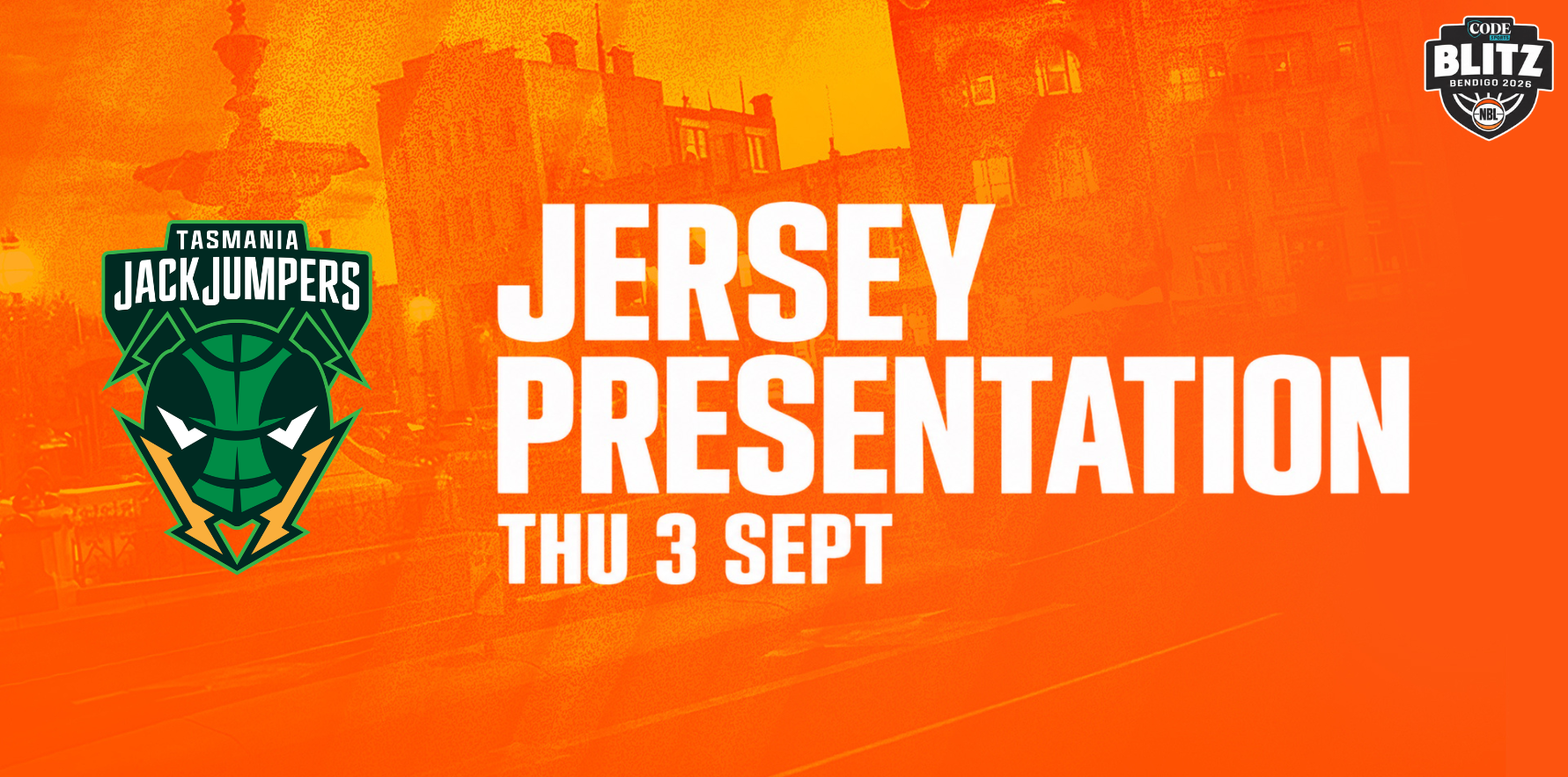 Thu 3rd Sept - Jersey Presentation: Tasmania JackJumpers