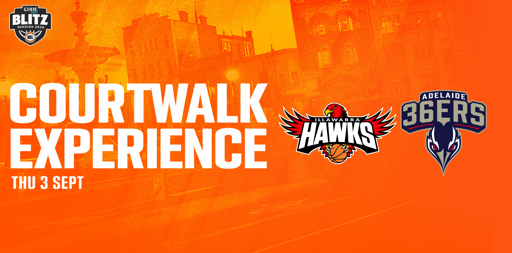 Thu 3rd Sept - Court Walk: Illawarra Hawks vs Adelaide 36ers