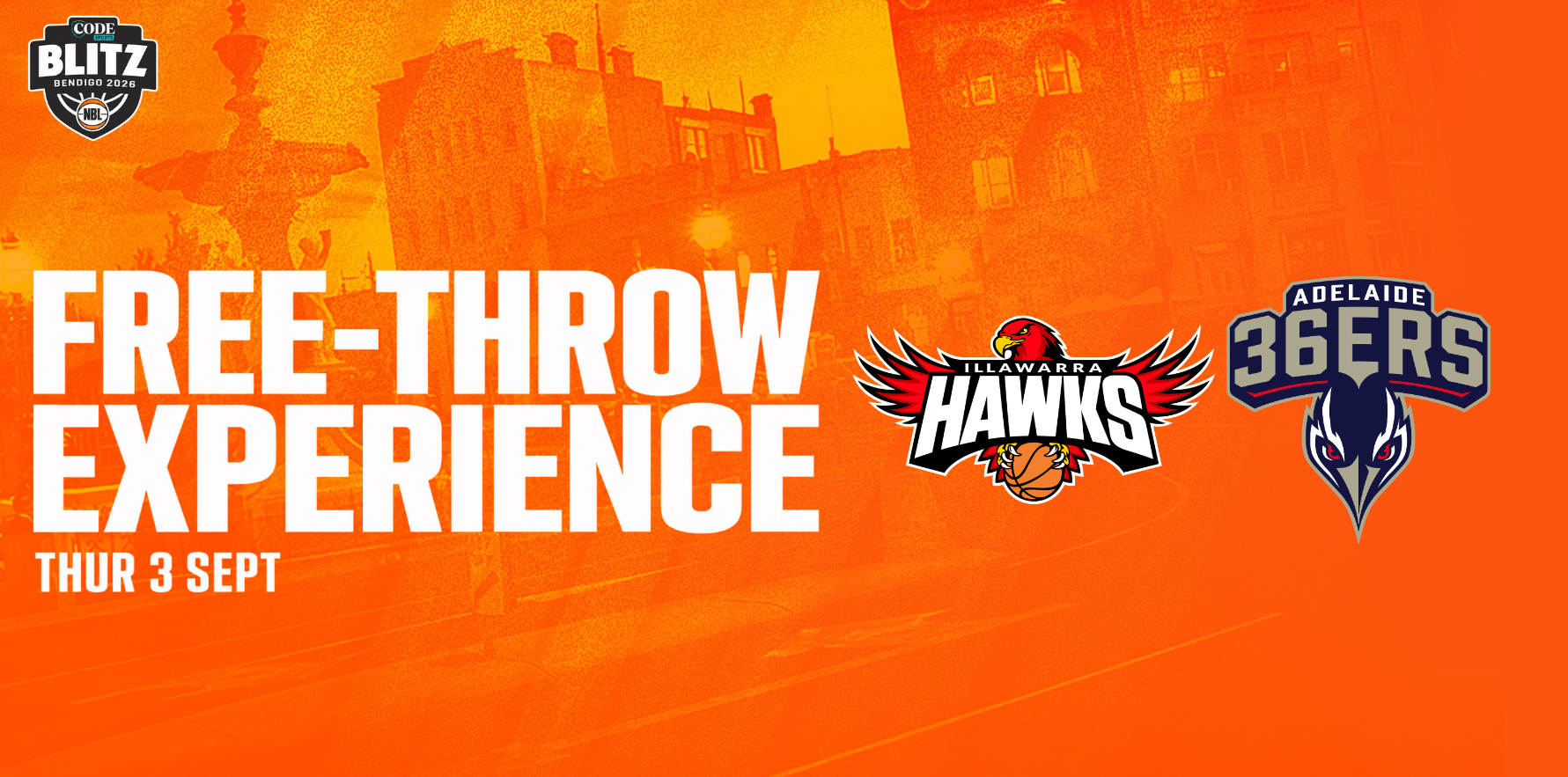 Thu 3rd Sept - Half-Time Free Throw Experience: Illawarra Hawks vs Adelaide 36ers