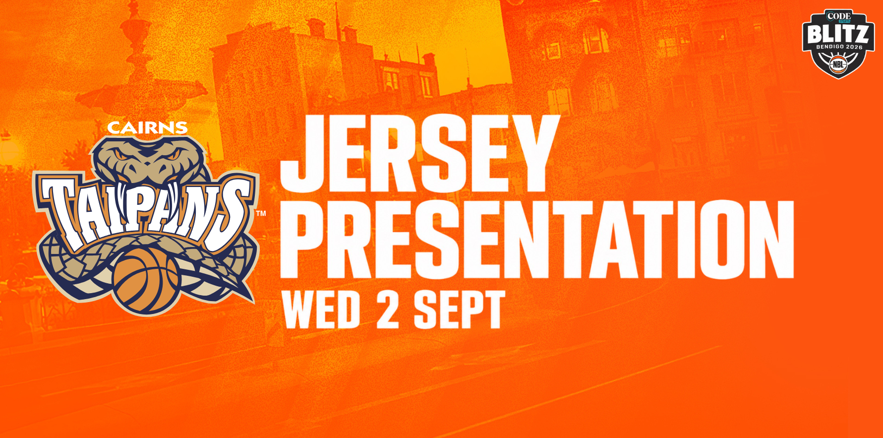 Wed 2nd Sept - Jersey Presentation: Cairns Taipans